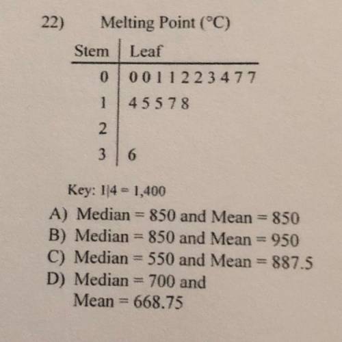 Find the median and mean for each data set