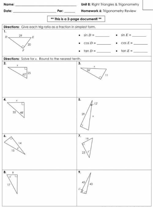Unit 8: Right Triangles & Trigonometry, Homework 6... HELP HELP