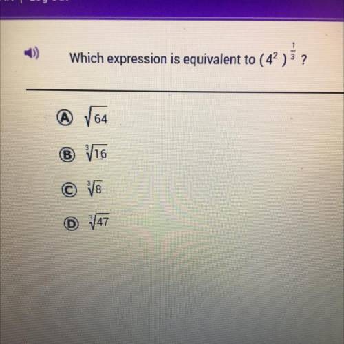 Which expression is equivalent to (4*2) 1/3