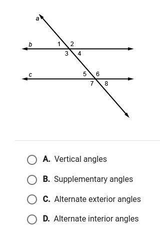 Question 3 of 5: What type of angles are angle 4 and angle 5?