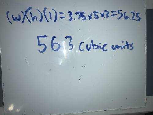 What is the volume of this prism

56.3 cubic units
31.5 cubic units
63.0 cubic units
11.75 cubic un