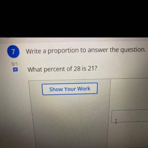 What percent is 28 of 21? Write as a proportion