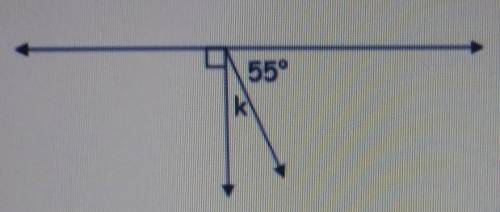 I nEED HELP HIRRY WITH EXPLANATION PLS PLS

find the missing angle,k, in the diagram below1) 90°2)