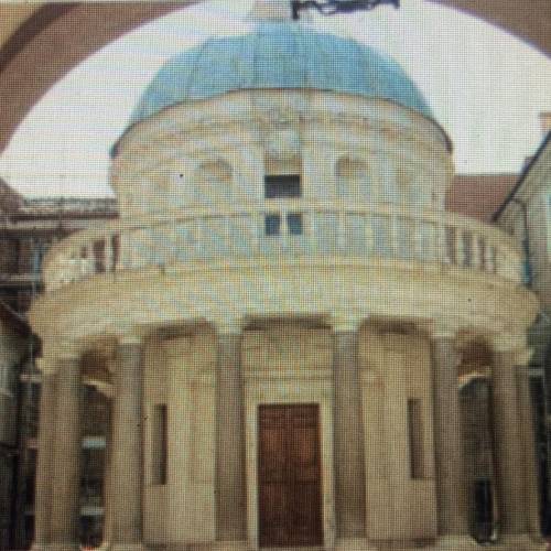 Who commissioned Bramante to build the structure below?

a. Pope Julius II
b. Queen Isabella and K