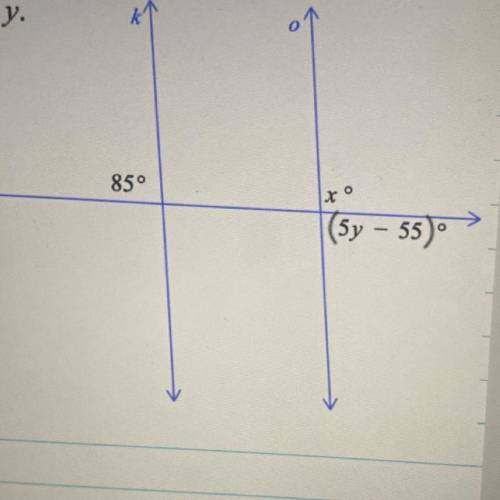( please help asap ) find the value of x and y