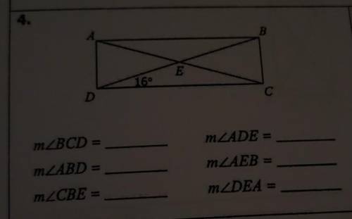 B E 16° D С mZBCD = MZADE = m_ABD = MZAEB = mZCBE = MZDEA =​