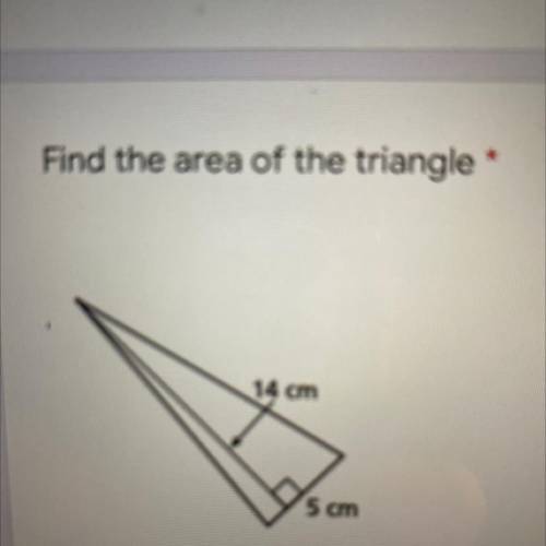 Find the area of a triangle￼
