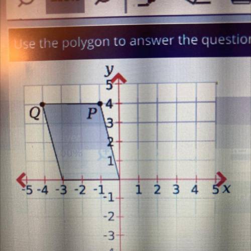 Use the polygon to answer the question.

If the polygon is dilated with the center of dilation at