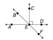 Which set of angles form an adjacent angle pair?

A. ∠CEA and ∠CED
B. ∠BEA and ∠CEB
C. ∠FEA and ∠F