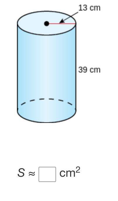 Find the surface area of the cylinder