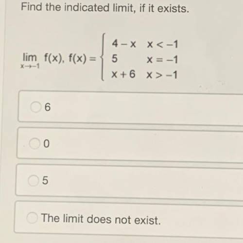 Find the indicated limit, if it exists