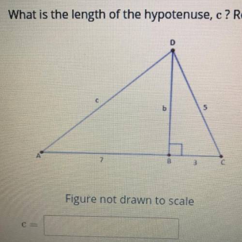 What is the length of the hypotenuse, c? Round your answer to the nearest hundredth

NO LINKS!!