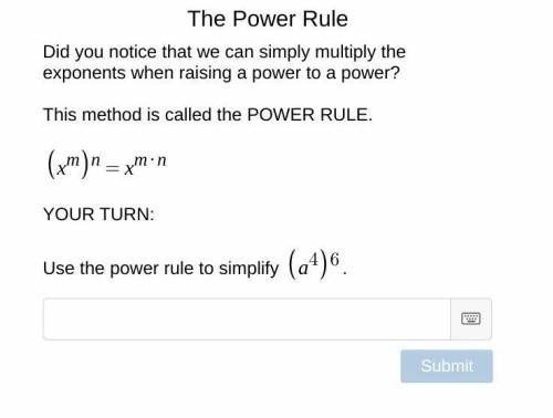 Did you notice that we can simply multiply the exponents when raising a power to a power?

This me