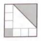 In this diagram the big square is divided into 7 congruent small squares and two congruent triangle