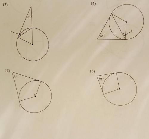 Find the measure indicated. Assume that the lines which appear to be tangent are tangent. PART 3