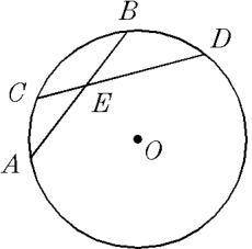 In the accompanying diagram of circle o, chords ab and cd intersect at e. if ae x eb = 18 and ed =