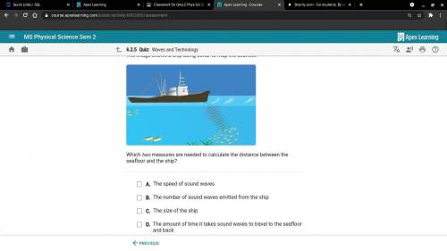 This image below shows a ship using sonar to map the seafloor. pls help i need this :(