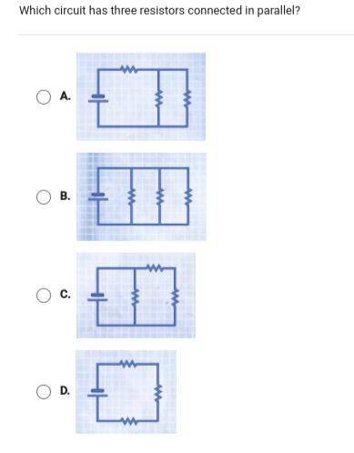 Which circuit has three resistors connected in parallel? (pic attached)
