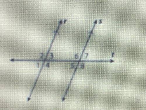Is the measure of angle 6 is 123 degrees what is the measure of angle 1