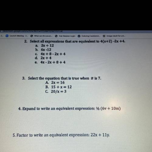 Can someone please help me on 2, 3, 4 and 5 ??