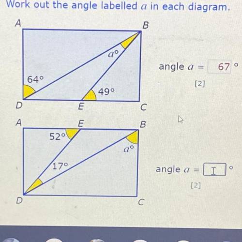 What’s the answer for the second rectangle on the bottom?
ANGLES - OW