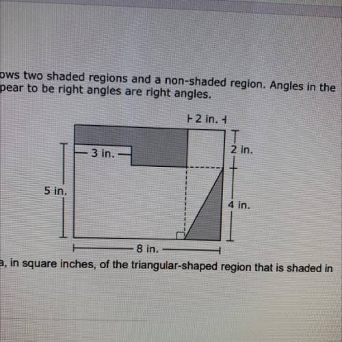 This figure shows two shaded regions and a non-shaded region. Angles in the

figure that appear to