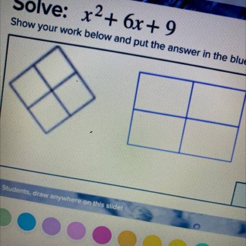(Please help!!) Solve: x2+6x+9
