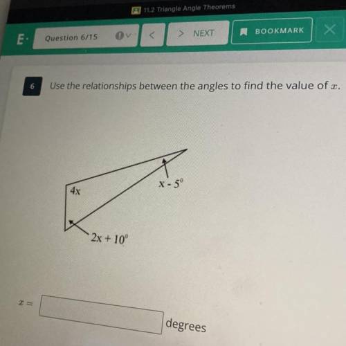 Use the relationships between the angles to find the value of x
please help