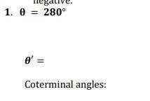 A) Draw the given angle θ in standard position in a coordinate plane

b) Give the measure of its r