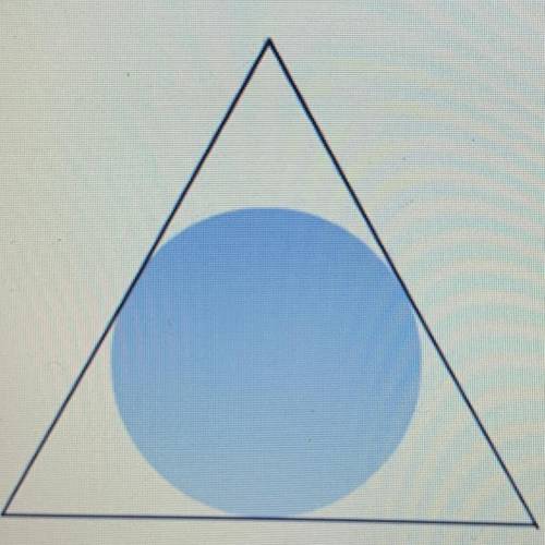 a circle is inscribed in a equilateral triangle. A point in the figure is selected at random. Find