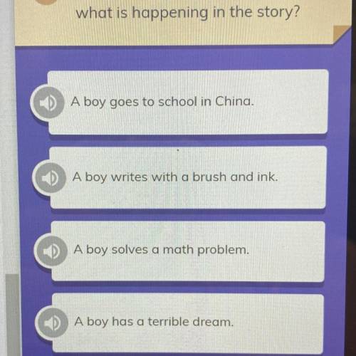 Which sentence best described what is happening in the story- IREADY