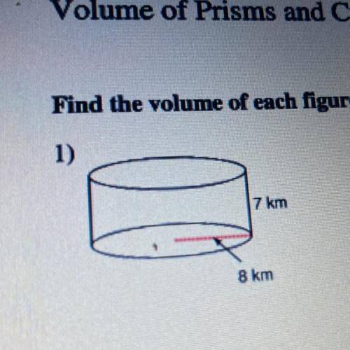 This is geometry btw Find the volume of the figure