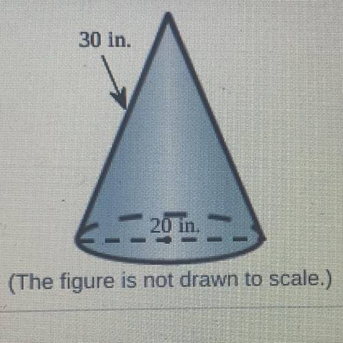 Find the surface area of the cone. Use 3.14 for pi. Round to the nearest whole number
