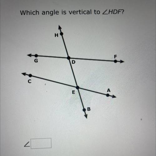 Which angle is vertical to HDF?