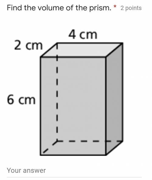 Anyone can Calculate the volume of this prism pls