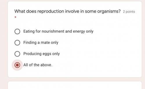What does reproduction involve in some organisms?