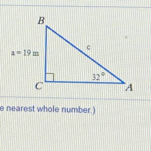 Find the measure of side C. ONLY WRITE THE CORRECT ANSWER