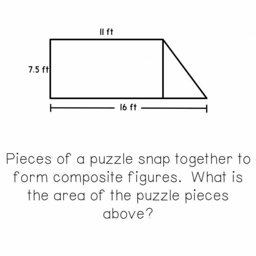 What is the area of the puzzle pieces above