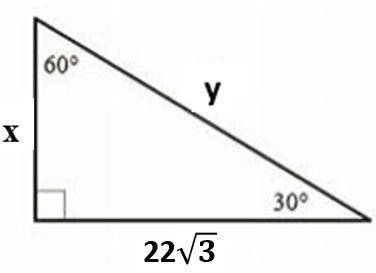 Use Special Triangle Shortcuts to find the values of x and y in the first figure. Explain how you d