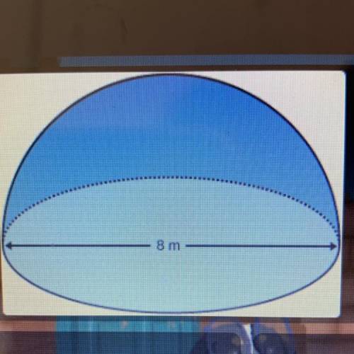 Answer needed quick! Problem is attached as a picture. find the surface area of the hemisphere (lin