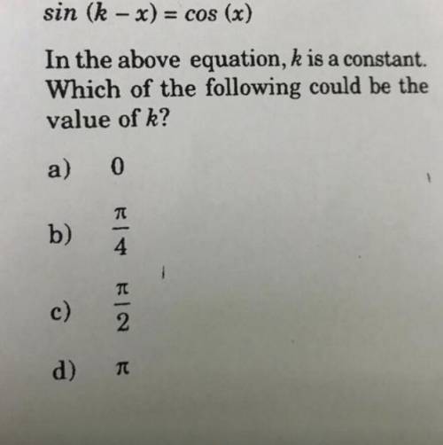 (25 points) 
What is the value of k?
Please explain your answer