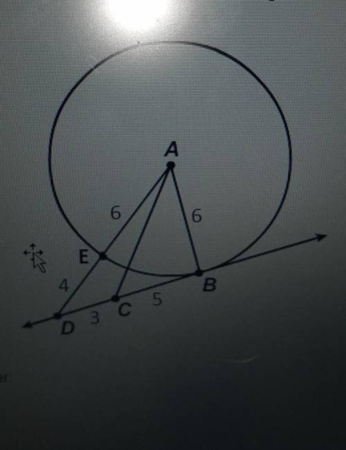 Given the information below is DB tangent to circle A at point B? show work please ​