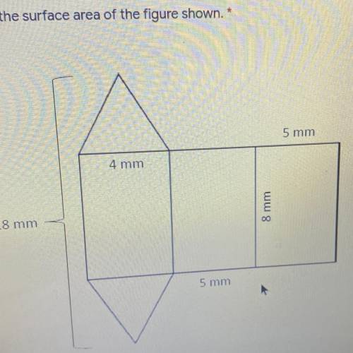 NO LINKS!!
Find the surface area of the figure shown.