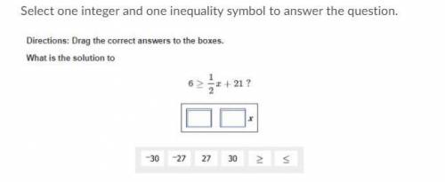 Select on integer and one inequality symbol to answer the question