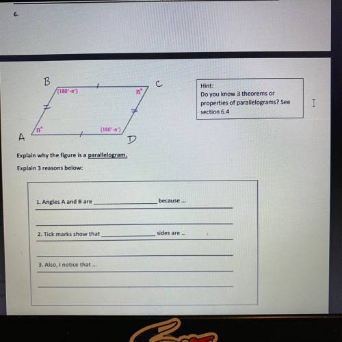 Explain why the figure is a parallelogram…. Please I need help ASAP.