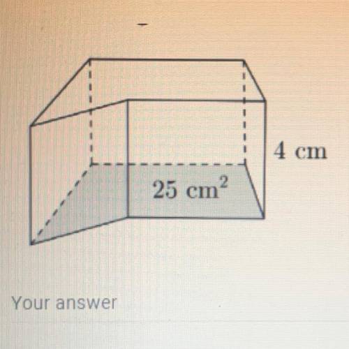 For the figure below the base area and the height has been provided. find the VOLUME