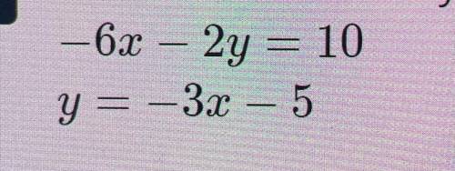 Determine how many solutions exist for this system of equations (the picture)

A. No solution
B. I