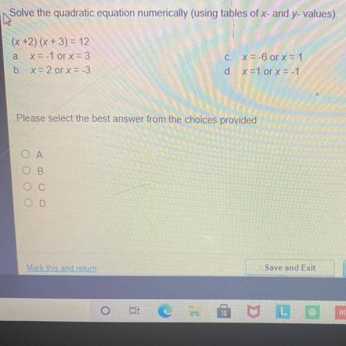 Hi can someone pls help me with this question?

Solve the quadratic equation numerically (using ta