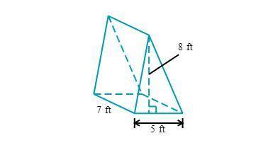 Find the volume of this triangular prism
