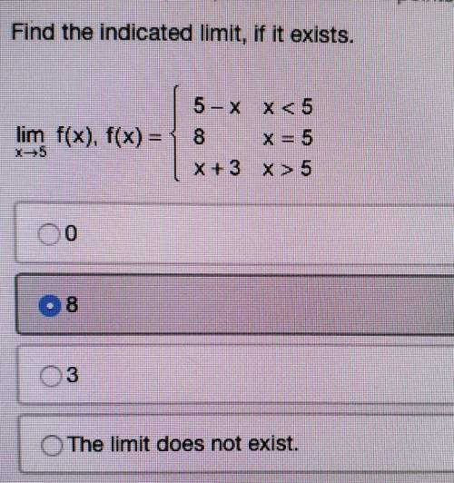 15 points!Find the indicated limit, if it exists​